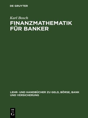 cover image of Finanzmathematik für Banker